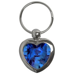 Peony In Blue Key Chain (heart) by LavishWithLove