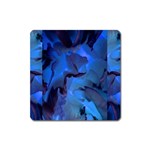 Peony in Blue Square Magnet Front