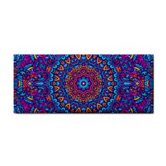 Vibrant Violet Mandala Hand Towel by lujastyles