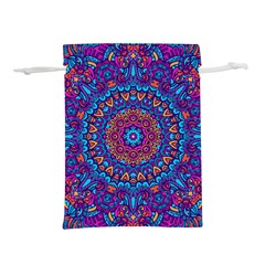 Vibrant Violet Mandala Lightweight Drawstring Pouch (m) by lujastyles