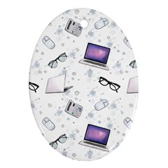 Computer Work Ornament (oval) by SychEva