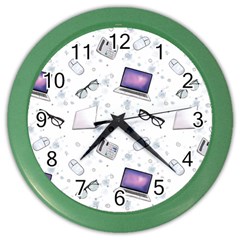 Computer Work Color Wall Clock by SychEva