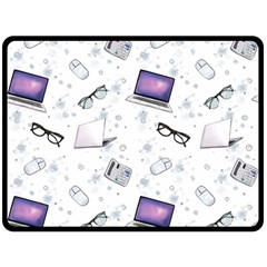 Computer Work Double Sided Fleece Blanket (large)  by SychEva