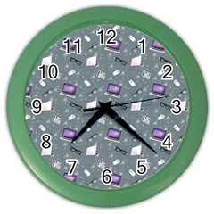 Office Works Color Wall Clock by SychEva