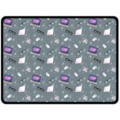 Office Works Double Sided Fleece Blanket (large)  by SychEva