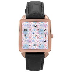 Notepads Pens And Pencils Rose Gold Leather Watch  by SychEva