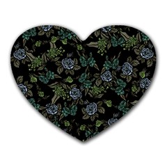 Moody Flora Heart Mousepads