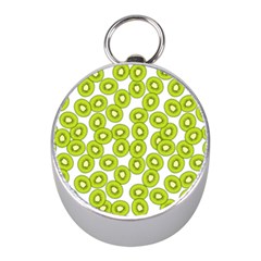 Kiwi Pattern Mini Silver Compasses by Valentinaart