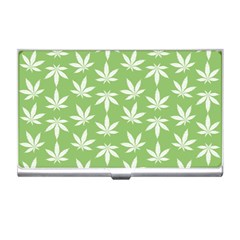 Weed Pattern Business Card Holder by Valentinaart