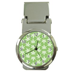 Weed Pattern Money Clip Watches