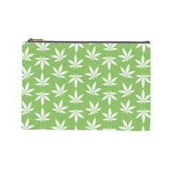 Weed Pattern Cosmetic Bag (large)