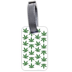 Weed Pattern Luggage Tag (one Side) by Valentinaart