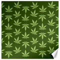 Weed Pattern Canvas 12  X 12  by Valentinaart