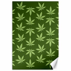 Weed Pattern Canvas 20  X 30  by Valentinaart