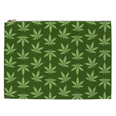 Weed Pattern Cosmetic Bag (xxl) by Valentinaart