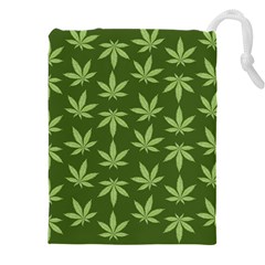 Weed Pattern Drawstring Pouch (4xl) by Valentinaart