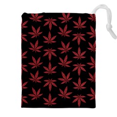 Weed Pattern Drawstring Pouch (4xl) by Valentinaart