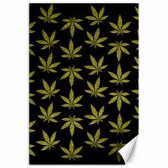Weed Pattern Canvas 20  X 30  by Valentinaart