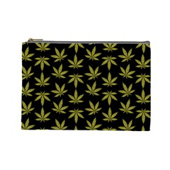 Weed Pattern Cosmetic Bag (large)