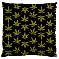 Weed Pattern Large Flano Cushion Case (two Sides) by Valentinaart