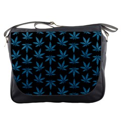 Weed Pattern Messenger Bag by Valentinaart