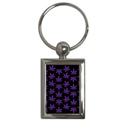 Weed Pattern Key Chain (rectangle)