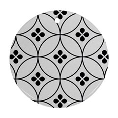 Black And White Pattern Ornament (round) by Valentinaart