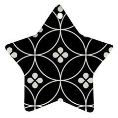 Black And White Pattern Star Ornament (two Sides) by Valentinaart