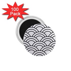 Black And White Pattern 1 75  Magnets (100 Pack) 