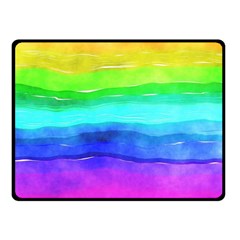 Watercolor Rainbow Fleece Blanket (small) by Valentinaart