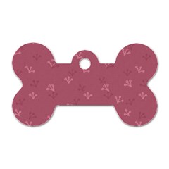 Floral Pattern Dog Tag Bone (one Side)