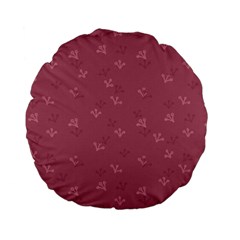 Floral Pattern Standard 15  Premium Flano Round Cushions