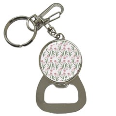 Floral Pattern Bottle Opener Key Chain