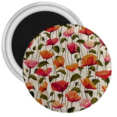 Floral Pattern 3  Magnets by Valentinaart