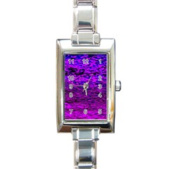 Magenta Waves Flow Series 2 Rectangle Italian Charm Watch