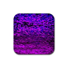 Magenta Waves Flow Series 2 Rubber Coaster (square) by DimitriosArt