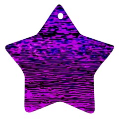 Magenta Waves Flow Series 2 Star Ornament (two Sides) by DimitriosArt