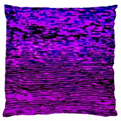 Magenta Waves Flow Series 2 Large Cushion Case (one Side) by DimitriosArt