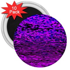 Magenta Waves Flow Series 2 3  Magnets (10 Pack)  by DimitriosArt