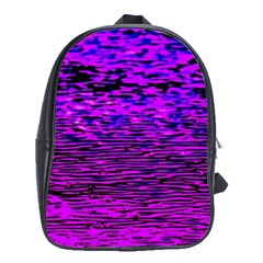 Magenta Waves Flow Series 2 School Bag (xl) by DimitriosArt
