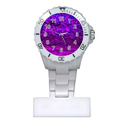 Magenta Waves Flow Series 2 Plastic Nurses Watch by DimitriosArt