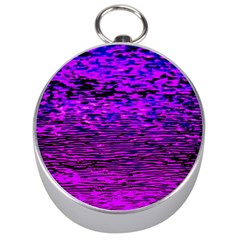 Magenta Waves Flow Series 2 Silver Compasses by DimitriosArt