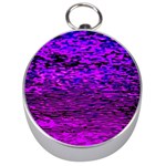 Magenta waves flow series 2 Silver Compasses Front