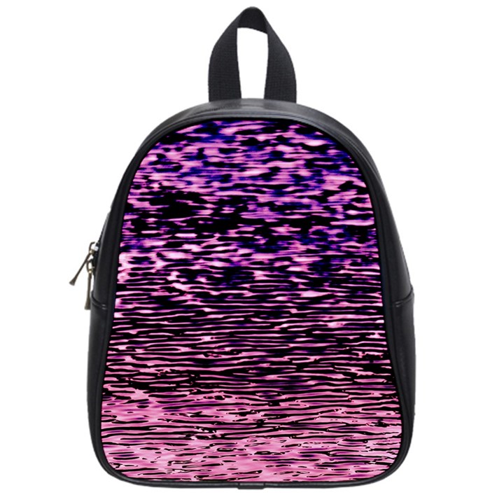 Purple  waves abstract series no2 School Bag (Small)