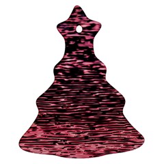 Pink  Waves Flow Series 11 Christmas Tree Ornament (two Sides) by DimitriosArt