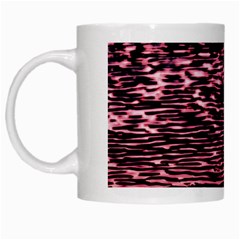 Pink  Waves Flow Series 11 White Mugs by DimitriosArt