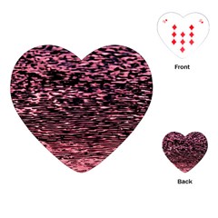 Pink  Waves Flow Series 11 Playing Cards Single Design (heart) by DimitriosArt