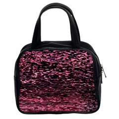 Pink  Waves Flow Series 11 Classic Handbag (two Sides) by DimitriosArt