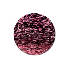 Pink  Waves Flow Series 11 Magnet 3  (round) by DimitriosArt