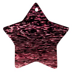 Pink  Waves Flow Series 11 Star Ornament (two Sides) by DimitriosArt
